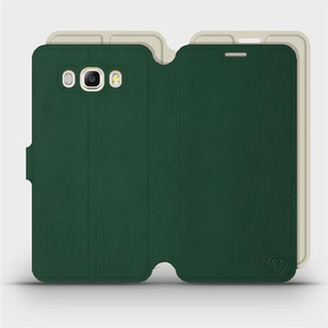 Hülle für Samsung Galaxy J7 2016 - Farbe Grün mit Platin