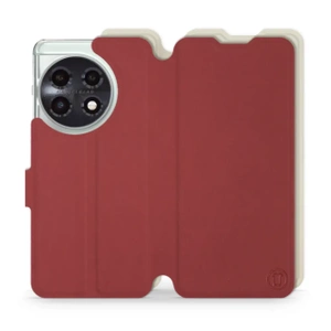 Hülle für OnePlus 11 5G - Farbe Dunkelrot mit Platin