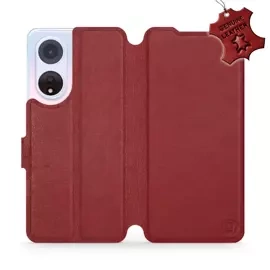 Hülle für OPPO A98 5G - Farbe Dark Red Leather