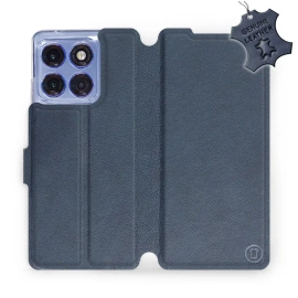 Hülle für Motorola Edge 60 Pro - Farbe Blue Leather