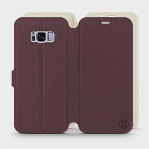 Hülle für Samsung Galaxy S8 - Farbe Burgund mit Platin