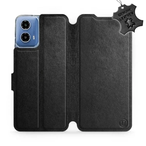 Hülle für Motorola Moto G34 5G - Farbe Black Leather