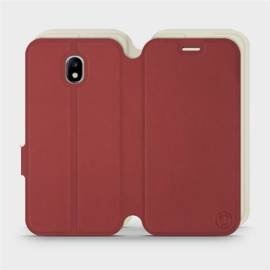 Hülle für Samsung Galaxy J5 2017 - Farbe Dunkelrot mit Platin