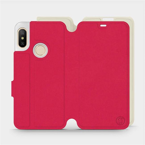 Hülle für Xiaomi Mi A2 Lite - Farbe Rot mit Platin