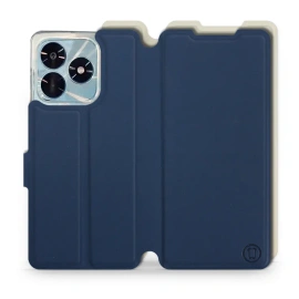 Hülle für Huawei Honor X5c Plus - Farbe Marineblau mit Platin