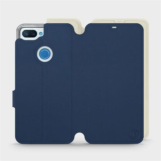 Hülle für Xiaomi Mi 8 Lite - Farbe Marineblau mit Platin