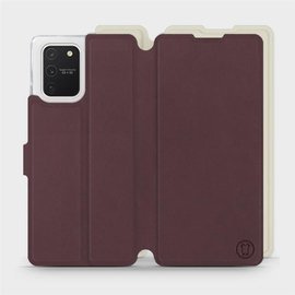 Hülle für Samsung Galaxy S10 Lite - Farbe Burgund mit Platin