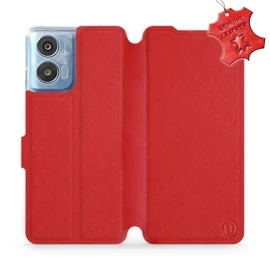 Hülle für Motorola Moto G04 - Farbe Red Leather