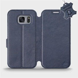 Hülle für Samsung Galaxy S7 Edge - Farbe Blue Leather