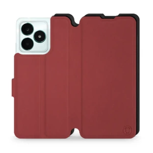 Hülle für Realme C51 - Farbe Dunkelrot mit Schwarz