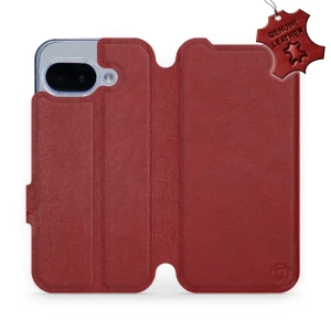 Hülle für Google Pixel 9A - Farbe Dark Red Leather