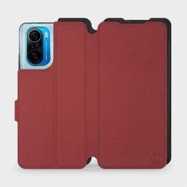 Hülle für Xiaomi POCO F3 - Farbe Dunkelrot mit Schwarz