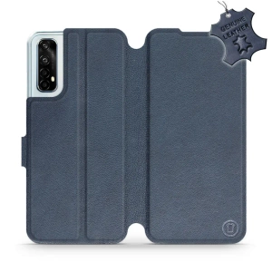 Hülle für Realme 7 - Farbe Blue Leather
