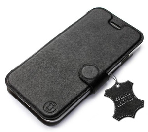 Hülle für LG K50S - Farbe Black Leather
