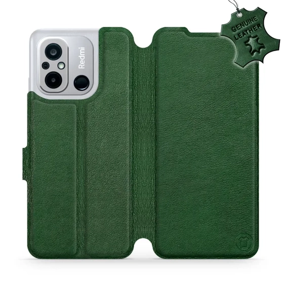 Hülle für Xiaomi Redmi 12C - Farbe Green Leather