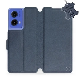 Hülle für Motorola Moto G85 5G - Farbe Blue Leather