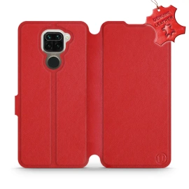 Hülle für Xiaomi Redmi Note 9 - Farbe Red Leather