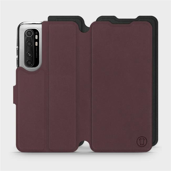 Hülle für Xiaomi Mi Note 10 Lite - Farbe Burgund mit Schwarz