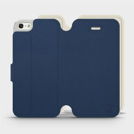 Hülle für Apple iPhone 5s - Farbe Marineblau mit Platin