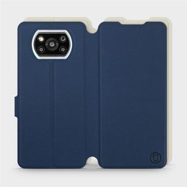 Hülle für Xiaomi POCO X3 Pro - Farbe Marineblau mit Platin