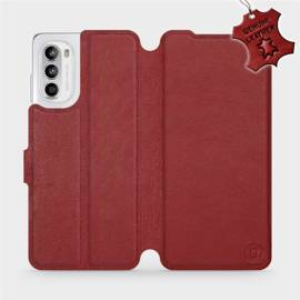 Hülle für Motorola Moto G52 - Farbe Dark Red Leather