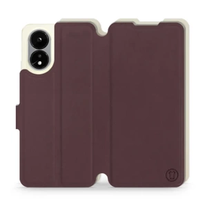 Hülle für OPPO A38 - Farbe Burgund mit Platin