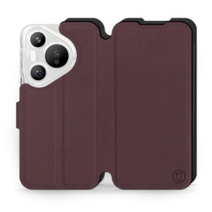 Hülle für Huawei Pura 70 - Farbe Burgund mit Schwarz