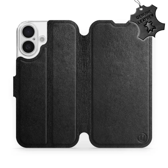 Hülle für Apple iPhone 16 - Farbe Black Leather