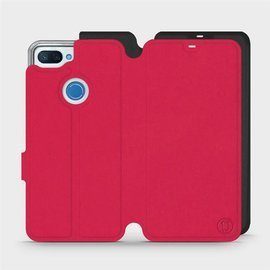 Hülle für Xiaomi Mi 8 Lite - Farbe Rot mit Schwarz