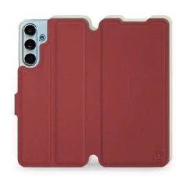 Hülle für Samsung Galaxy M55 5G - Farbe Dunkelrot mit Platin