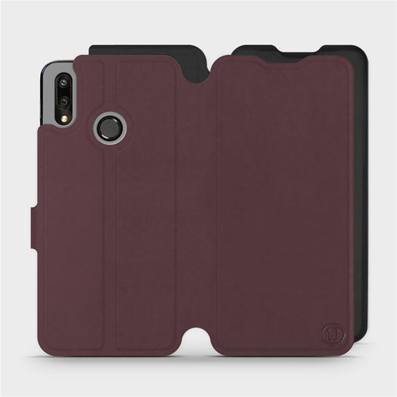 Hülle für Huawei P Smart 2019 - Farbe Burgund mit Schwarz