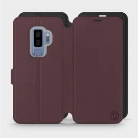 Hülle für Samsung Galaxy S9 Plus - Farbe Burgund mit Schwarz