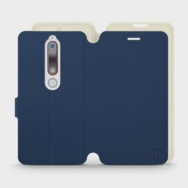 Hülle für Nokia 6.1 - Farbe Marineblau mit Platin