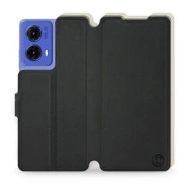 Hülle für Motorola Moto G85 5G - Farbe Schwarz mit Platin