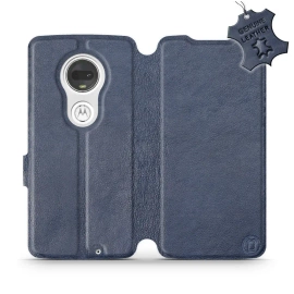 Hülle für Motorola Moto G7 - Farbe Blue Leather