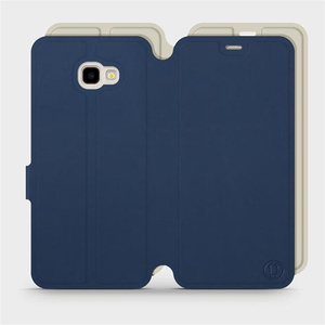 Hülle für Samsung Galaxy J4 Plus 2018 - Farbe Marineblau mit Platin