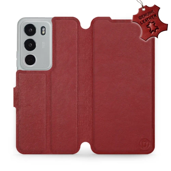 Hülle für Realme C71 - Farbe Dark Red Leather