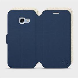 Hülle für Samsung Galaxy A3 2017 - Farbe Marineblau mit Platin