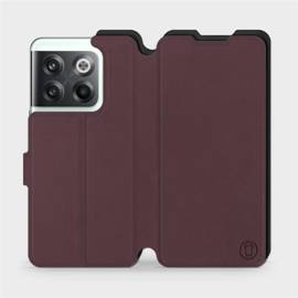 Hülle für OnePlus 10T - Farbe Burgund mit Schwarz