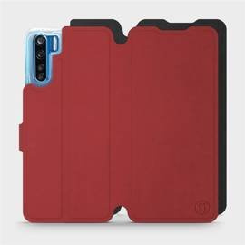 Hülle für OPPO A91 - Farbe Dunkelrot mit Schwarz