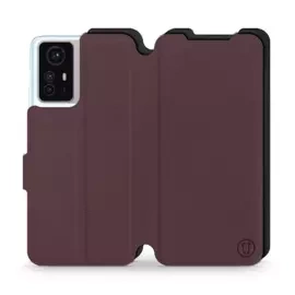 Hülle für Xiaomi Redmi Note 12S - Farbe Burgund mit Schwarz