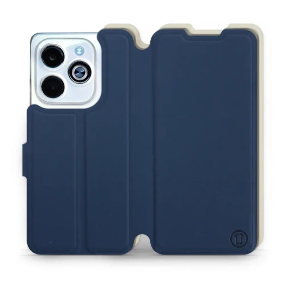 Hülle für Infinix Smart 8 - Farbe Marineblau mit Platin