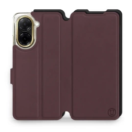 Hülle für Xiaomi Redmi A5 - Farbe Burgund mit Schwarz