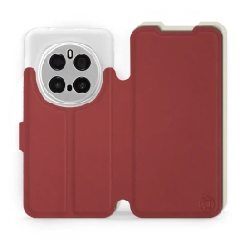 Hülle für Huawei Honor Magic7 Pro 5G - Farbe Dunkelrot mit Platin