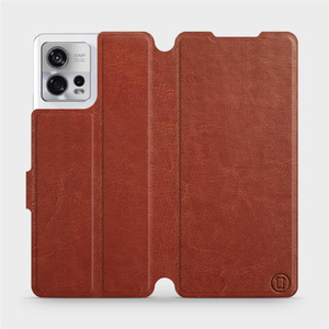 Hülle für Motorola Edge 30 Fusion - Farbe Brown&Orange