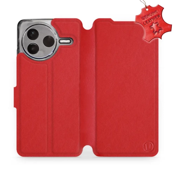 Hülle für Xiaomi POCO F7 Pro 5G - Farbe Red Leather