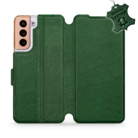 Hülle für Samsung Galaxy S21 - Farbe Green Leather