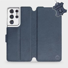 Hülle für Samsung Galaxy S21 Ultra - Farbe Blue Leather