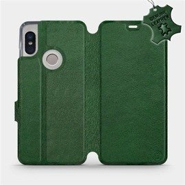 Hülle für Xiaomi Redmi Note 5 - Farbe Green Leather