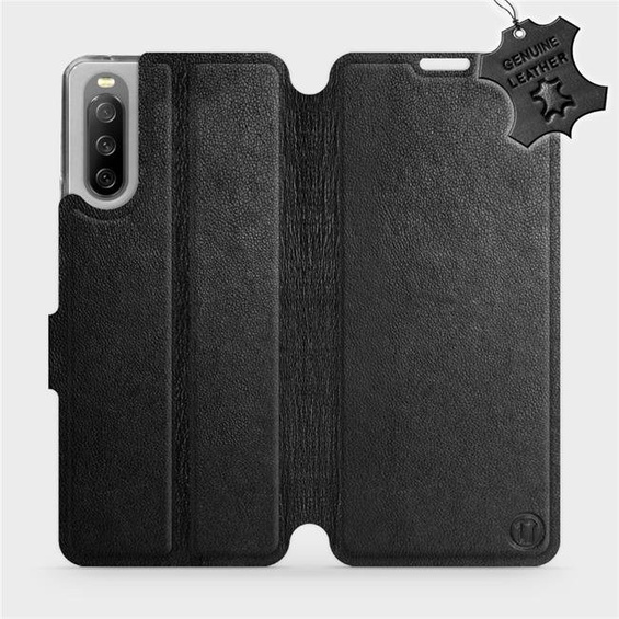 Hülle für Sony Xperia 10 III - Farbe Black Leather